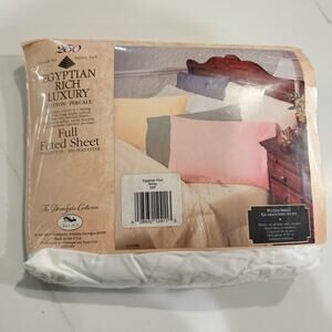 New Bibb Egyptian Rich Luxury White Full Fitted Sheet Dream Styles Collection